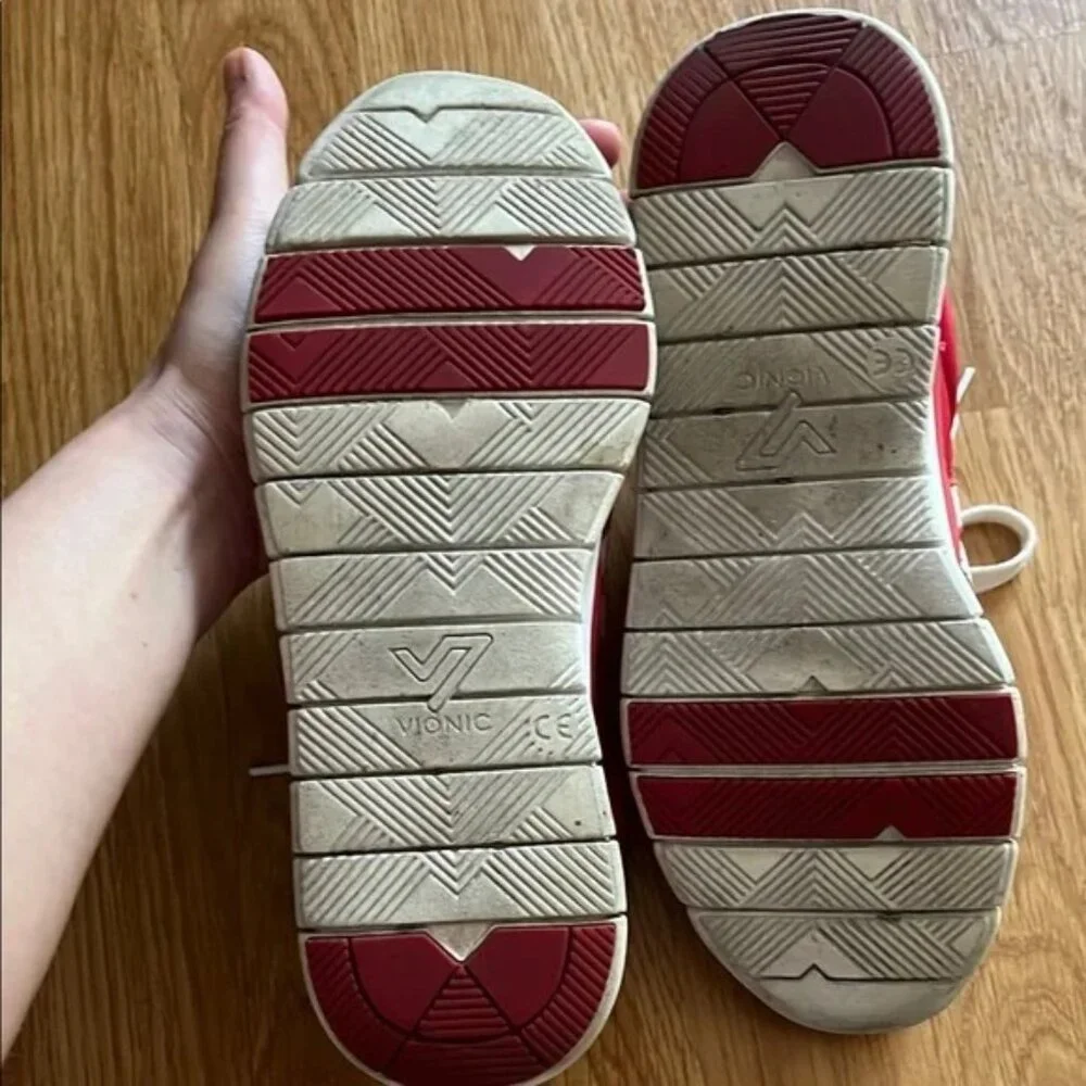 Vionic Red and White Sneakers - Picture 11 of 16